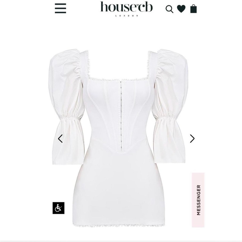 House of CB mini puff sleeve dress